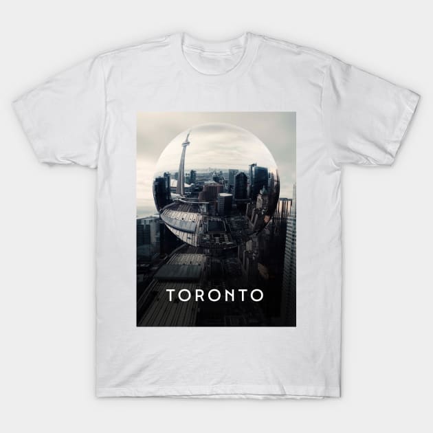 Toronto City Abstract T-Shirt by KingTail Designs